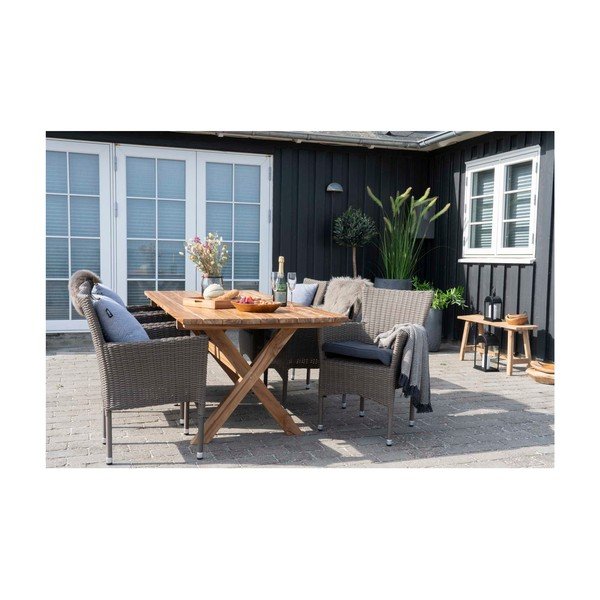 Czarno-biały koc z bawełny House Nordic Cort, 170x130 cm-image-2