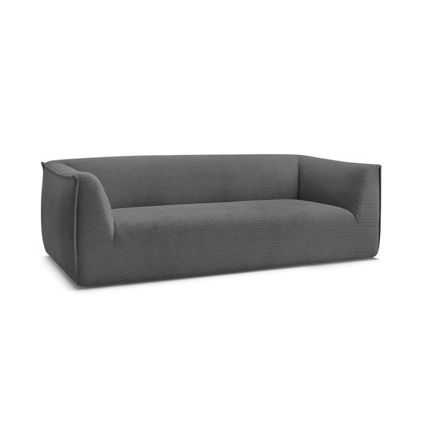 Ciemnoszara sztruksowa sofa 242 cm Giorgia – Bobochic Paris-image-2