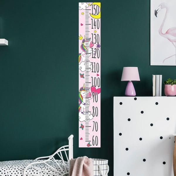 Naklejka dziecięca do mierzenia wzrostu na drzwi/na ścianę 15x100 cm Unicorns – Ambiance-image-2