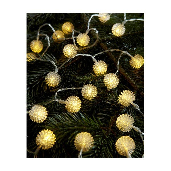 Przezroczysta girlanda świetlna LED Markslöjd Boll, 20 lampek, dł. 220 cm