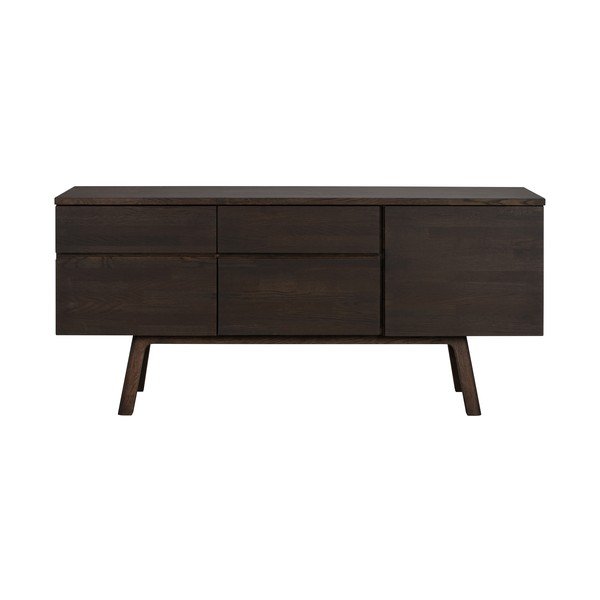 Komoda z litego drewna dębowego w ciemnym naturalnym kolorze 170x77x42 cm Cleardale – Rowico-image-4
