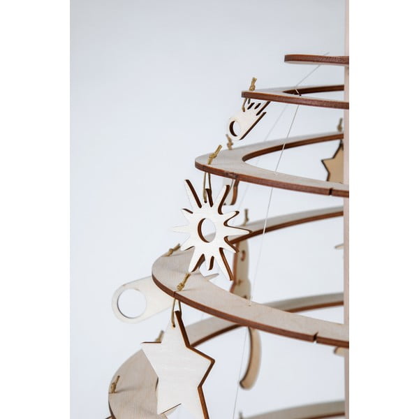 Zestaw 8 drewnianych ozdób świątecznych Spira Medium-image-2