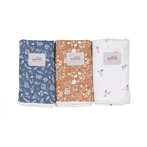 Ciemnoniebieski koc dziecięcy z bawełny organicznej 110x140 cm Organic – Malomi Kids-image-1