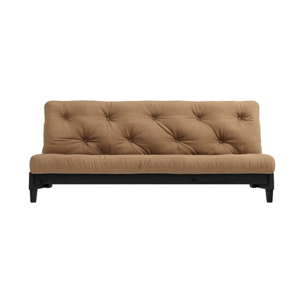 Sofa rozkładana z brązowym pokryciem Karup Design Fresh Black/Mocca