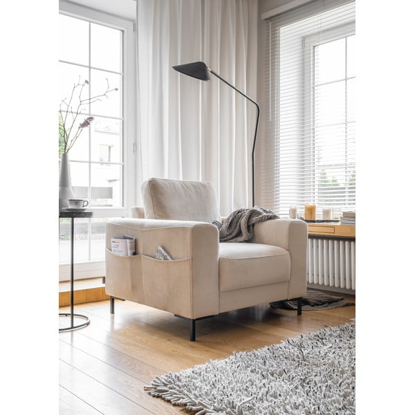 Beżowy sztruksowy fotel Lofty Lilly – Miuform-image-2