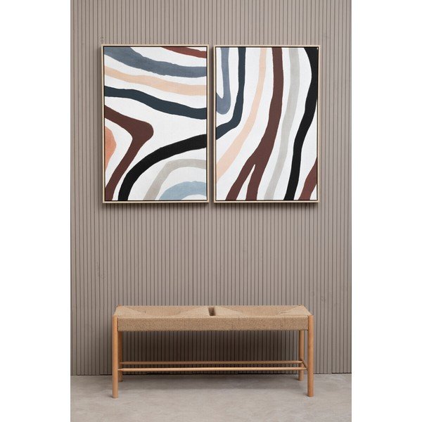 Obrazy zestaw 2 szt. z ramą w zestawie/na płótnie 63x93 cm Astratto – Premier Housewares-image-1