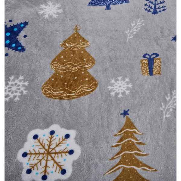 Szara pościel jednoosobowa z mikropluszu 140x200 cm Natale – My House-image-4