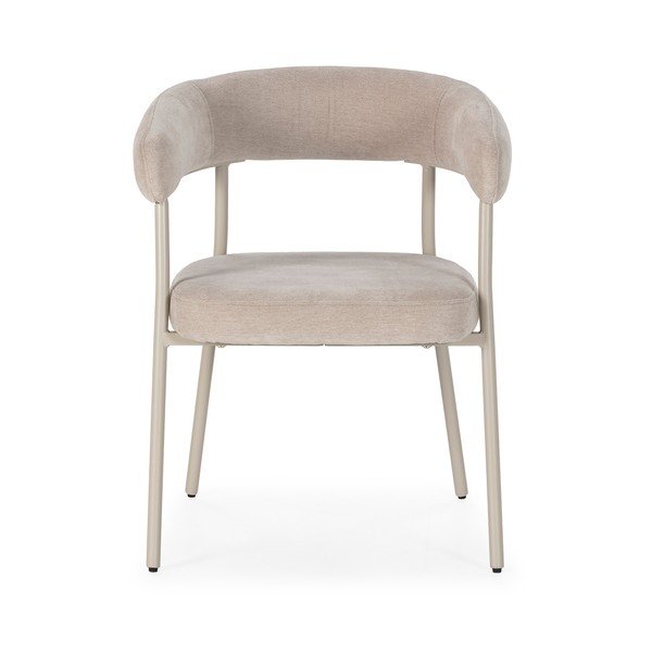 Beżowe tapicerowane fotele jadalniane zestaw z podłokietnikami 2 szt. Yuri – MOME-image-4