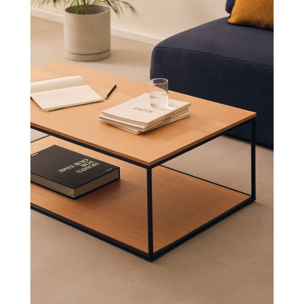 Stolik z blatem w dekorze dębu w naturalnym kolorze 60x110 cm Yoana – Kave Home-image-1