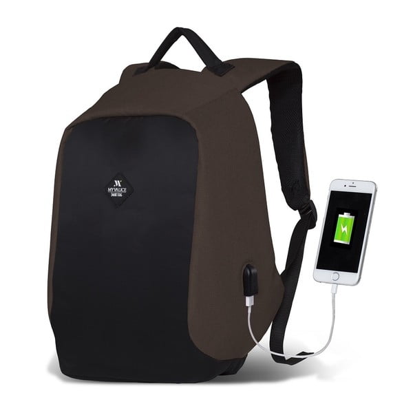 Czarnoszary plecak z portem USB My Valice SECRET Smart Bag