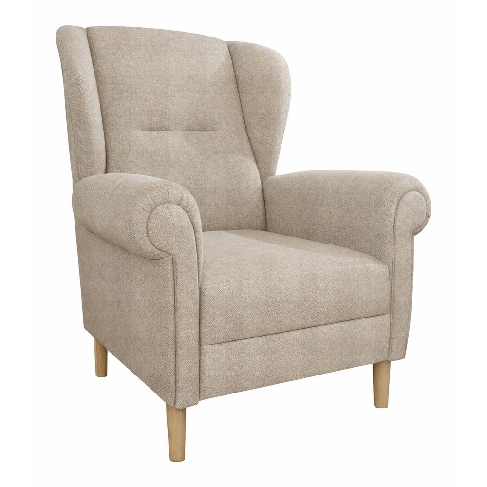 Jasnobrązowy fotel typu uszak Swan – Ropez