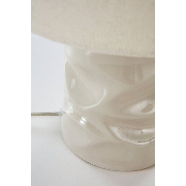 Szara lampa stołowa ceramiczna (wysokość 40 cm) Milera – Jotex-image-4