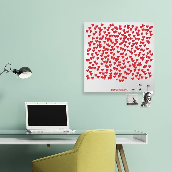 Magnetyczna tablica dESIGNoBJECT.it Lovestorming, 50 x 50 cm -image-1