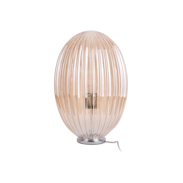 Brązowa szklana lampa stołowa Leitmotiv Smart, ø 30 cm