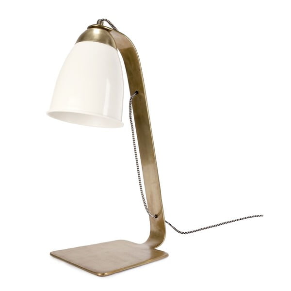 Biała lampa stołowa HF Living Bureau