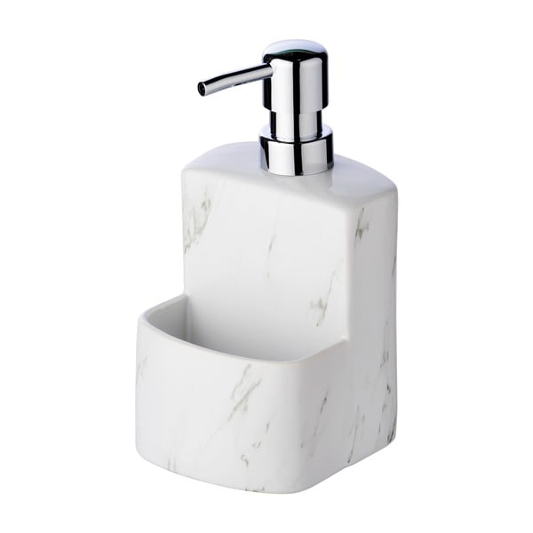 Biały ceramiczny dozownik do mydła Wenko Festival Marble, 380 ml-image-3