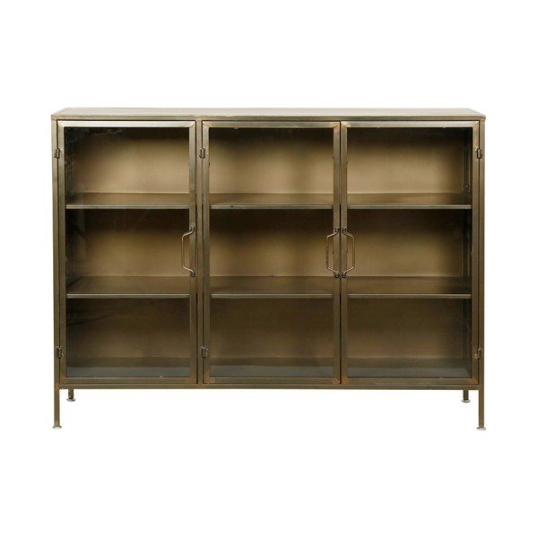 Metalowa witryna w kolorze złota 123,5x91,5 cm Dagenham – Côté Table