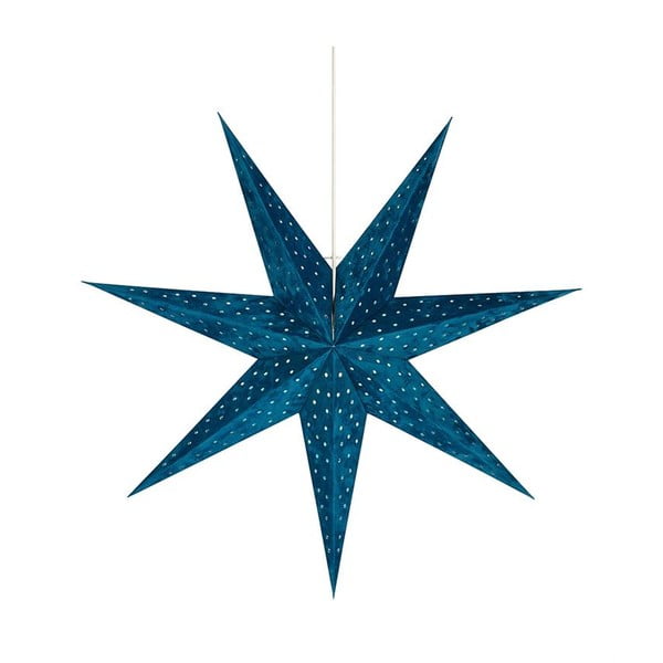Niebieska wisząca dekoracja świetlna Markslöjd Velours, wys. 75 cm