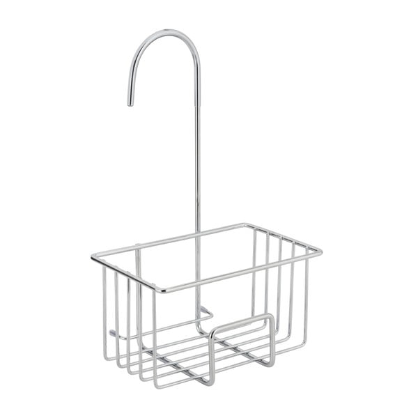 Wisząca półka łazienkowa ze stali nierdzewnej w kolorze srebra z połyskiem Milito – Wenko