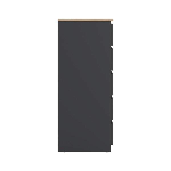 Ciemnoszara komoda 77x121x50 cm Naia – Tvilum-image-4