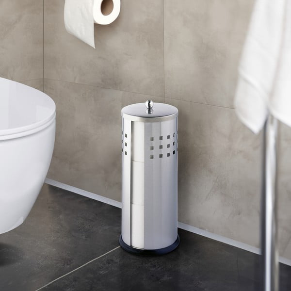 Stojak na papier toaletowy w kolorze srebra Wenko Ancona Matt-image-1