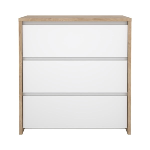 Biało-naturalna komoda w dekorze dębu 80x84x48 cm Next – Tvilum