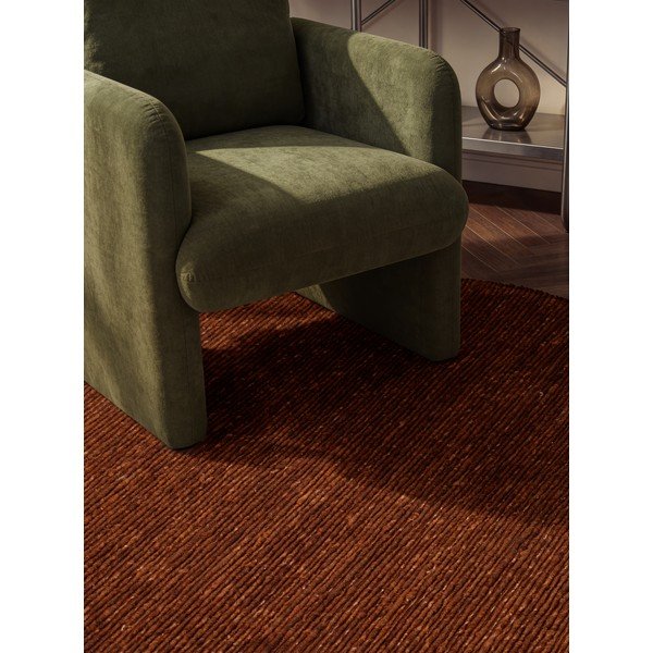 Brązowy wełniany okrągły dywan tkany ręcznie ø 160 cm Bexley Woolwich – Ted Baker-image-3
