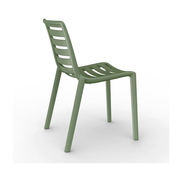 Zestaw 2 oliwkowozielonych krzeseł ogrodowych Resol Slatkat