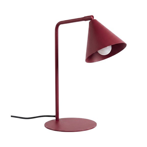Bordowa stalowa lampa stołowa z elastyczną konstrukcją (wysokość 35 cm) Zylo – Sollux