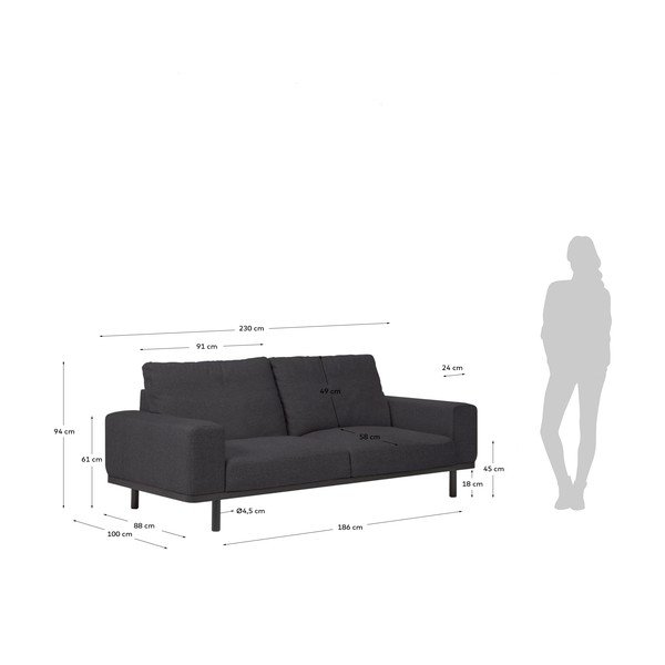 Czarna sofa Kave Home Noa-image-4