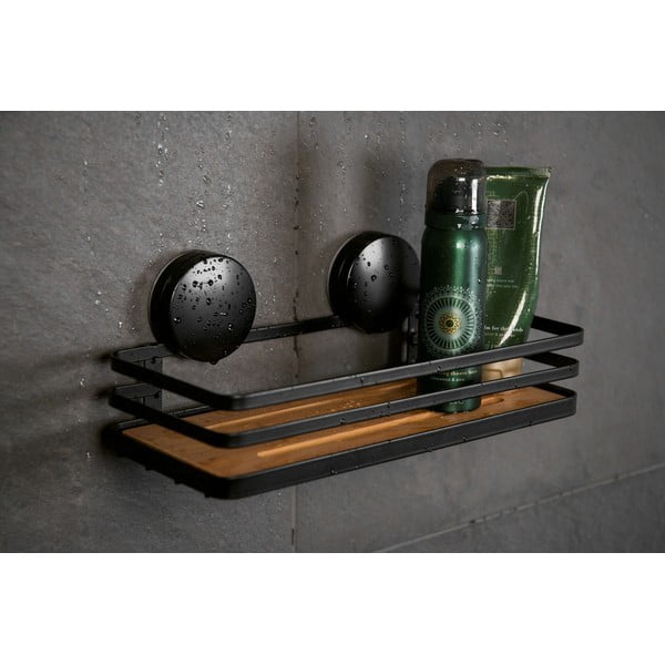 Czarna półka łazienkowa Wenko Alba-image-3