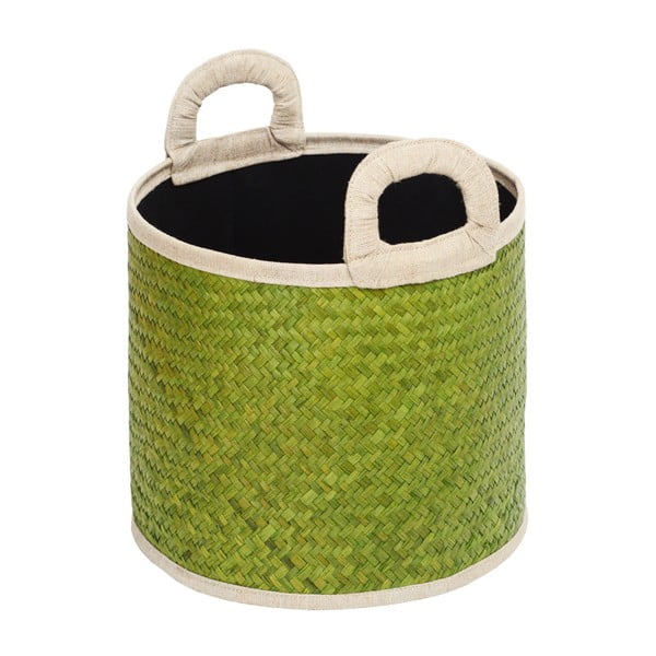 Zielony koszyk z trawy morskiej Ikaika, ⌀ 30 cm
