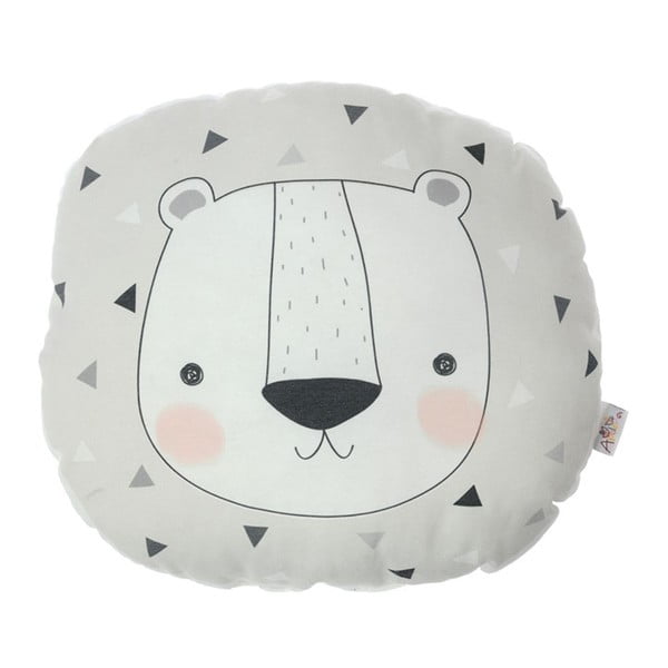 Poduszka dziecięca z domieszką bawełny Mike & Co. NEW YORK Pillow Toy Argo Bear, 30x33 cm