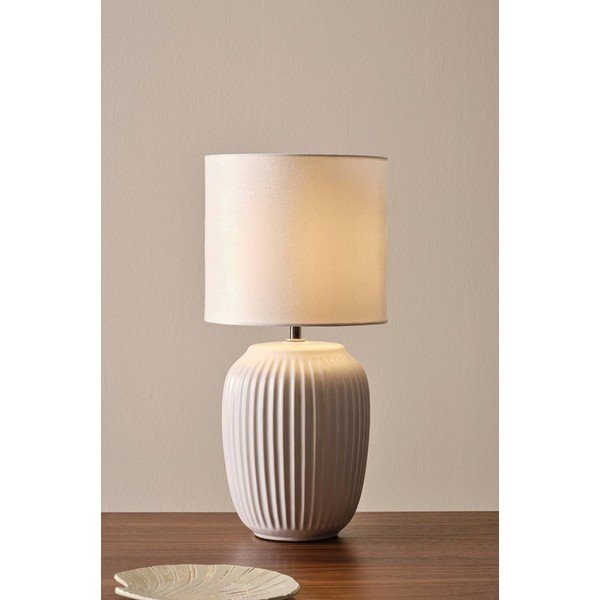 Biała lampa stołowa ceramiczna (wysokość 41 cm) Karlsson – Jotex-image-1