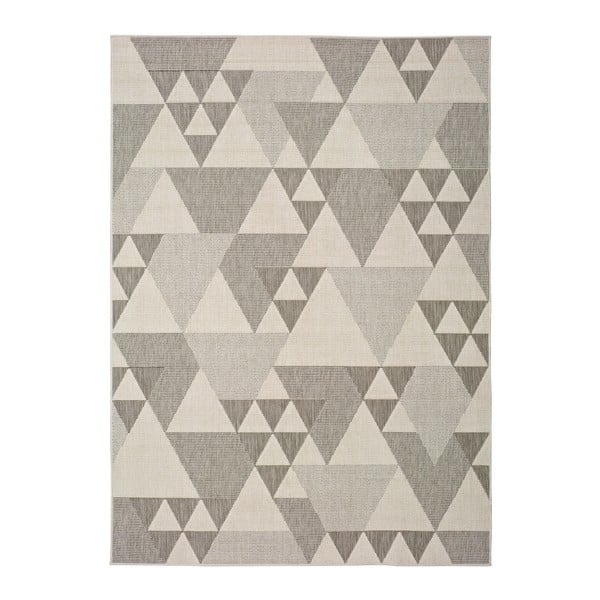 Beżowy dywan odpowiedni na zewnątrz Universal Clhoe Triangles, 80x150 cm