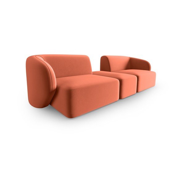 Różowa aksamitna sofa 246 cm Paolo – Milo Casa-image-2