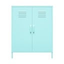 Jasnoniebieska metalowa szafka Novogratz Cache, 80x102 cm