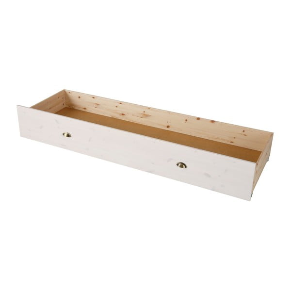 Biała szuflada drewniana pod łóżko 13Casa Adele