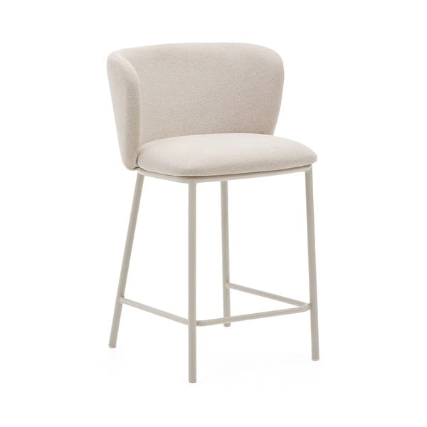 Beżowy hoker (wysokość siedziska 65 cm) Ciselia – Kave Home