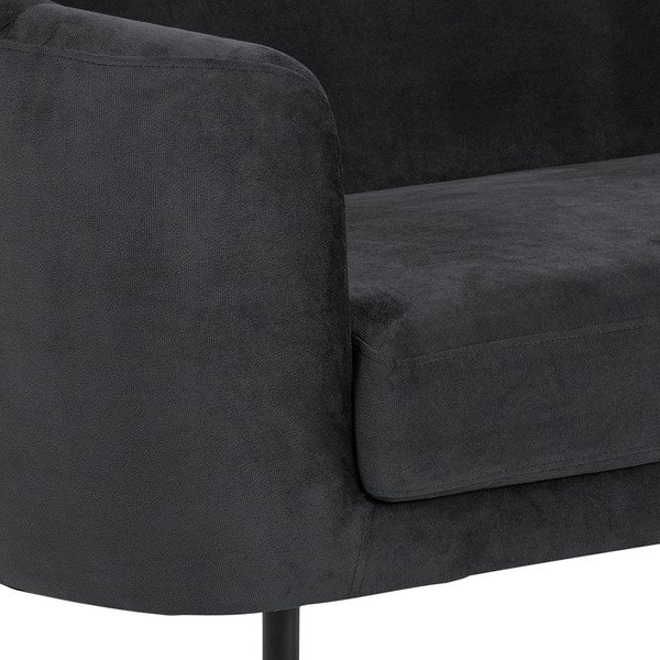 Antracytowa sofa z aksamitnym obciciem Actona Biloxi, 160 cm-image-1