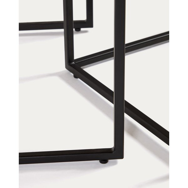 Stoliki z blatem w dekorze orzecha zestaw 2 szt. 45x45 cm Yoana – Kave Home-image-3