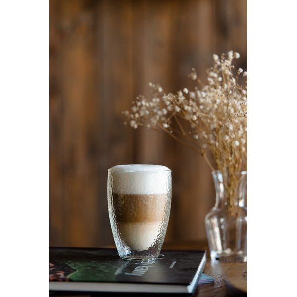 Szklany kubek do latte/z podwójną ścianką 350 ml Allessia – Vialli Design-image-3