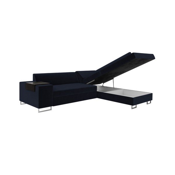 Ciemnoniebieska rozkładana sofa prawostronna Cosmopolitan Design San Antonio-image-4