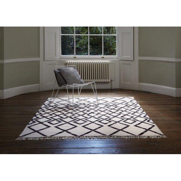 Beżowo-czarny dywan Asiatic Carpets Hackney Diamond, 120x170 cm-image-4