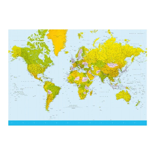 Wielkoformatowa tapeta Mapa świata, 366x254 cm