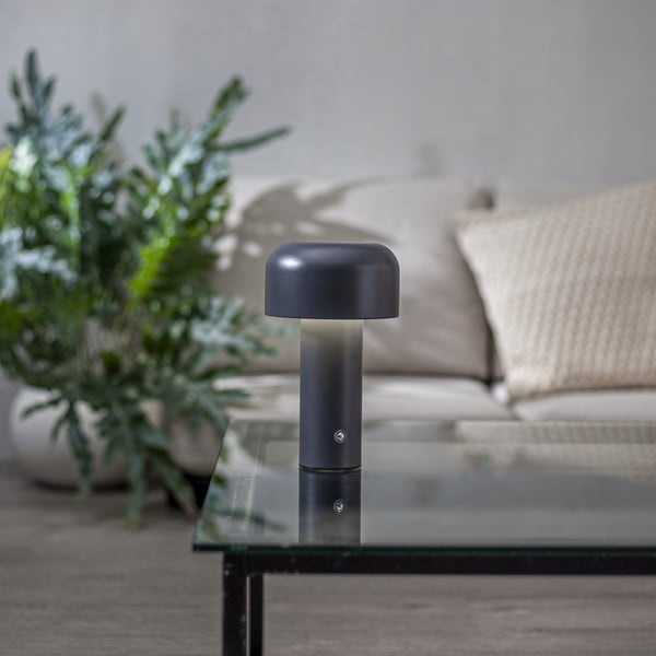 Szara lampa stołowa LED (wysokość 21,5 cm) Bobby – Star Trading-image-1