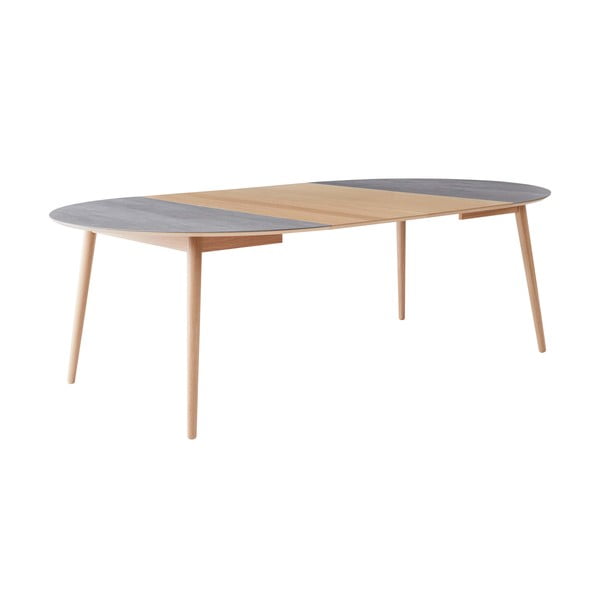 Okrągły rozkładany stół z dodatkowym blatem z ceramicznym blatem ø 135 cm Meza – Hammel Furniture-image-3