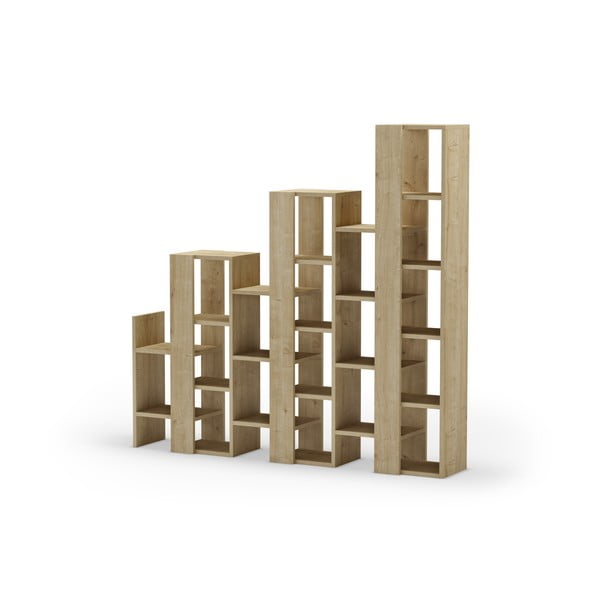 Regał w dekorze dębu 158x151 cm Anissa – Marckeric-image-3