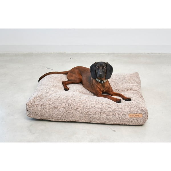 Beżowy materac dla psów z materiału bouclé 120x90 cm Senso Greige L – MiaCara-image-3