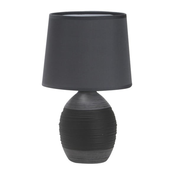 Ciemnoszara lampa stołowa z tekstylnym kloszem (wys. 35 cm) Ambon – Candellux Lighting